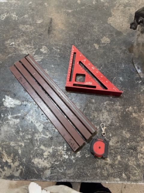 Measuring and marking the metal profile